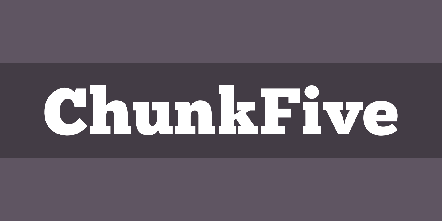 Пример шрифта ChunkFive